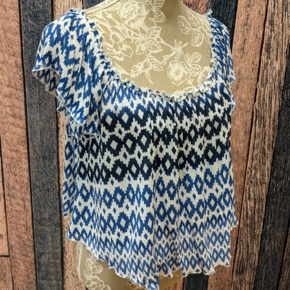 Blue And White Top